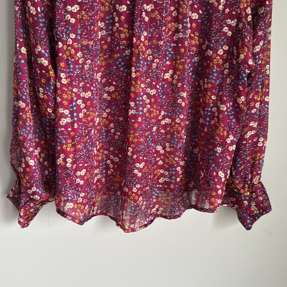 Sabina Musayev Hazel Floral Tie Neck Blouse Small - Picture 11 of 15